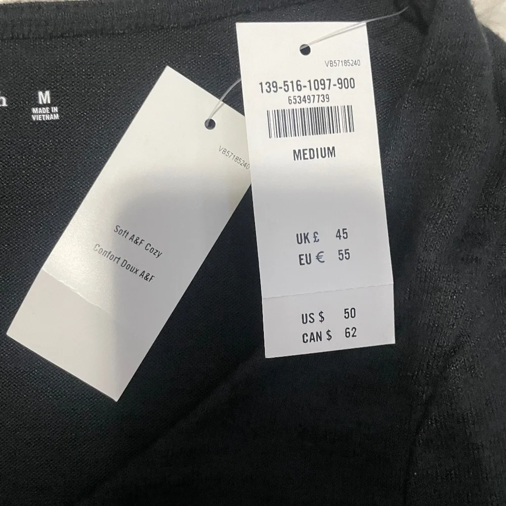 NWT Black Abercrombie Cross-Front Bodysuit - Picture 3 of 4